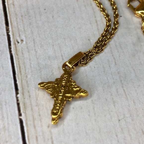 The Vatican Library Collection Cross Pendant Necklace | Red Stone | VINTAGE - Picture 4 of 6